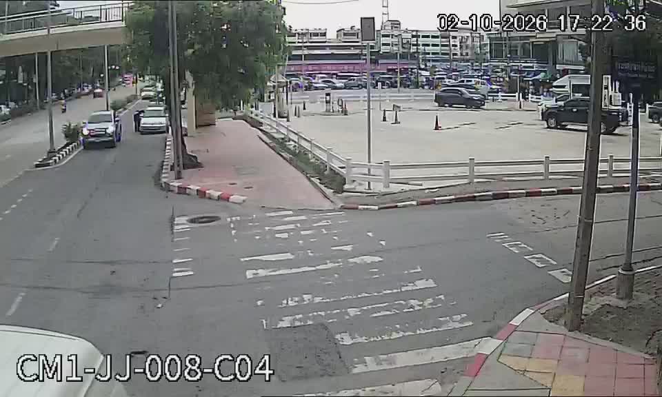 ภาพจากกล้องตัวเดียวกัน เวลา 2 ต.ค. 17:22 น. ขณะจุดวัดถนนอ่านได้ 0 ซม.